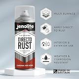 Jenolite Directorust Satin Spray Paint Cardinal Red 400ml Direct To Rust view 2