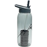 RapidPure Purifier &amp; Bottle, Triton Water Bottle System | UltraCeram POD Filter Removes Viruses, Bacteria &amp; Parasites with No Priming or Backflushing, Lasting Up to 75 Gallons