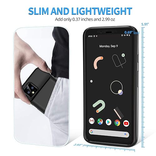NEWDERY Google Pixel Battery Case, Qi Wireless Charging