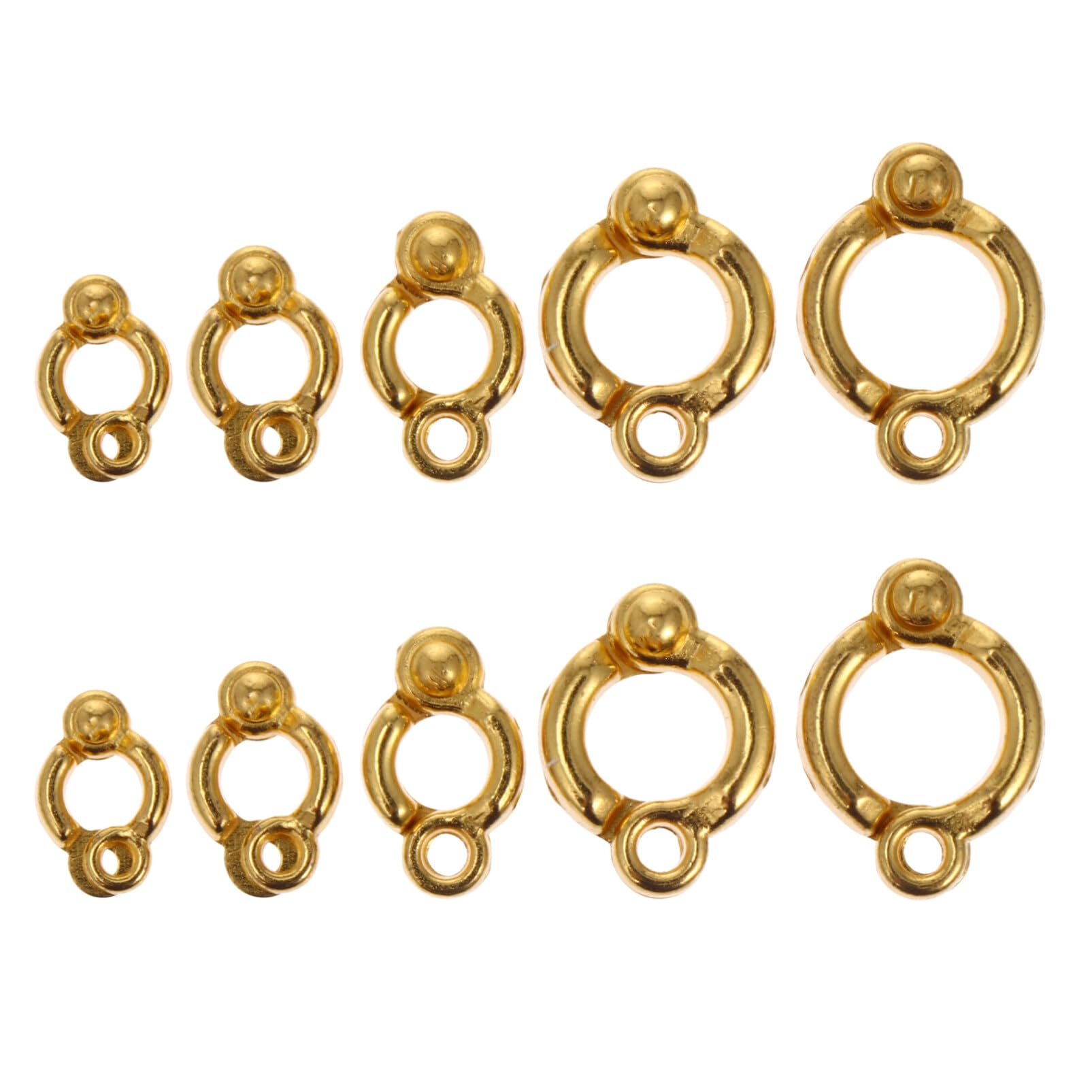 iplusmile Bird Foot Rings, 10pcs Parrot Foot Ring, Bird Accessory, Golden, Metal, 3.60X0.80X0.50cm