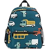Kids Backpack for boys Car Childish Truck Toddler Bags Children Preschool Kindergarten Small Chest Strap 3-8 Years Old