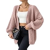 LIGHT DOT Women's Chunky Cardigan Sweater Long Sleeve Batwing Open Front Casual Slouchy Knit Coat