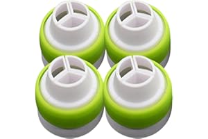 VANZACK 4Pcs Large Piping Tip Couplers for Icing Nozzles, Nozzle Converter Coupler Set for Cake Decorating,