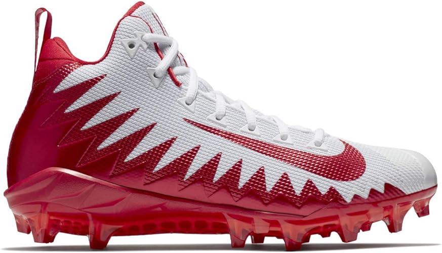 Amazon.com | Nike Men's Alpha Menace Pro Mid Football Cleat White/University Red/Total Crimson 