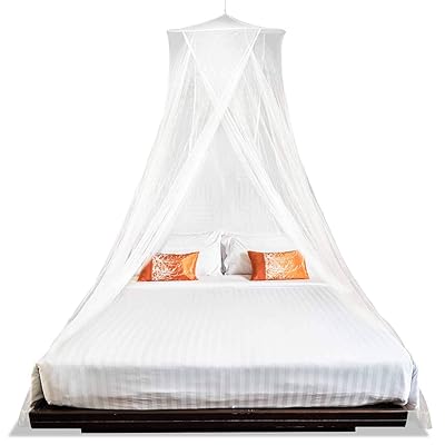 MEKKAPRO Extra-Large King Mosquito Net, White, 2 Openings, Bed Canopy