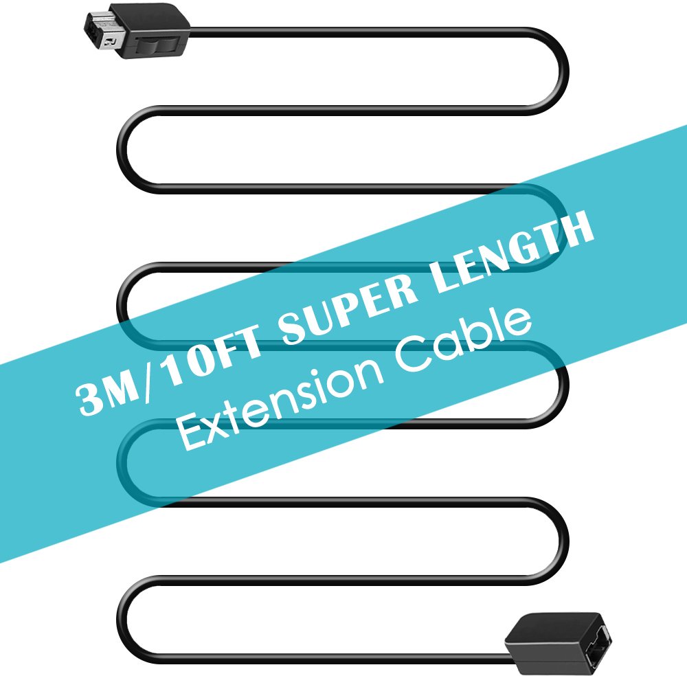 Extension Cables Compatible with Nintendo NES Classic Mini Edition Controller, SENHAI 2 Pack 10ft / 3m Extending Cords for Classic Edition Controller-2017 Wii Remote and Wii Nunchuck Controller