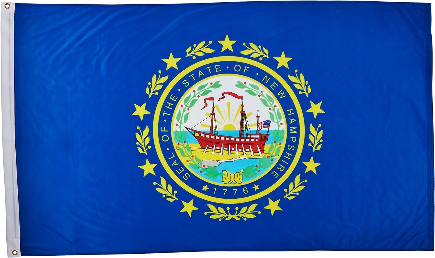 AZ FLAG - New Hampshire Flag - 3x5 Ft - 100D Polyester Us State Of New Hampshire Banner with Two Metal Grommets - Fade Resistant - Vivid Colors - 3' x 5' Feet - 150x90 Cm — image 1