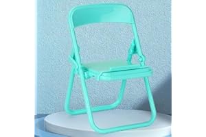 Htppzjr Green Mini Portable Cell Phone Stand Foldable Chair Shape Universal Candy Color Mobile Multi-Angle Cradle for Desk Phone Holder Telephone Stands