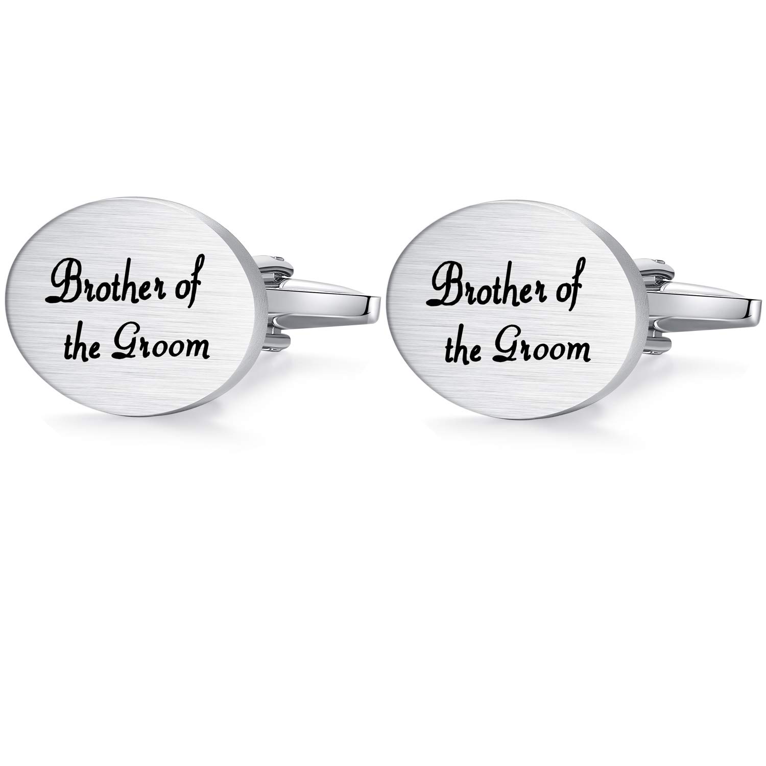 HONEY BEAR Mens Oval Wedding Cufflinks with Gift Box