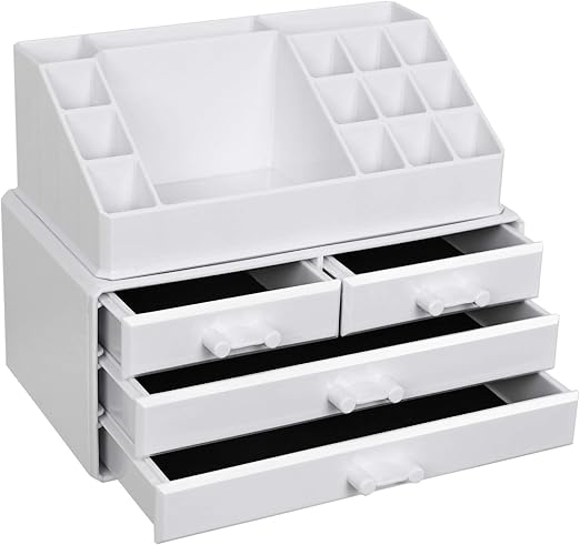 Songmics Acrylic Cosmetic Storage Makeup Organiser With 4 Drawers