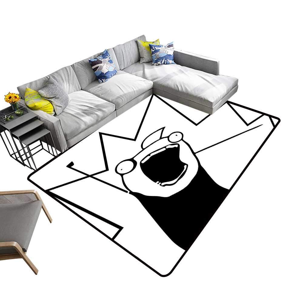 Amazon Com Natural Fiber Area Rug Happy Stick Meme Troll