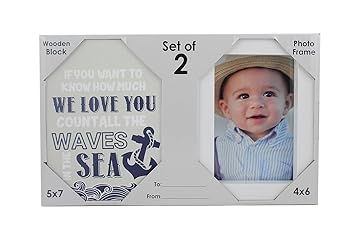 Amazon Com Beriwinkle Baby Gift Set Photo Sentiment Block Waves