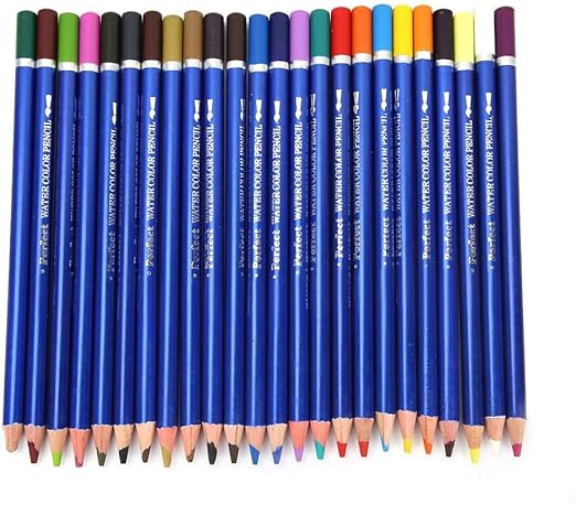 24 Couleurs Crayon Pastels à Dessin Crayons En Bois Crayons