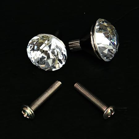 2x Zinc Alloy Small Crystal Drawer Knob Pull Handle Amazon Co Uk