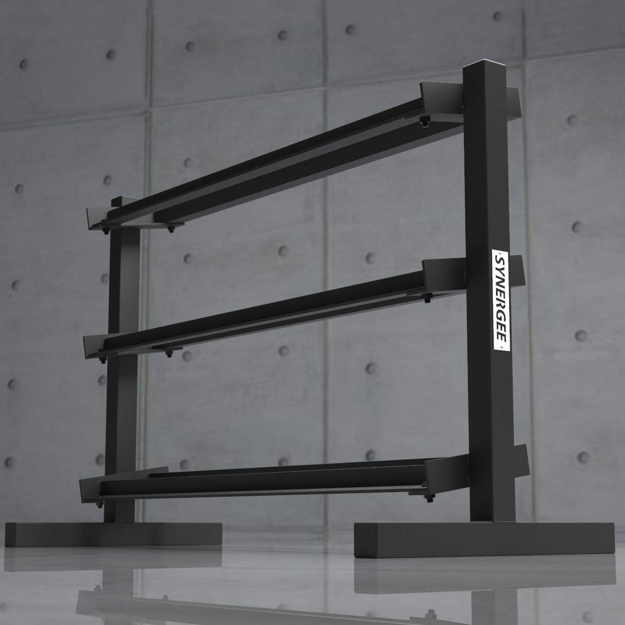 Synergee 3 Tier Dumbbell Rack - Perfect for 5-50 lb Dumbbell Sets. Organizes Free Weights - Perfect for Home, Garage, and Commercial Gyms - Clean & Professional Equipment Storage : Sports & Outdoors