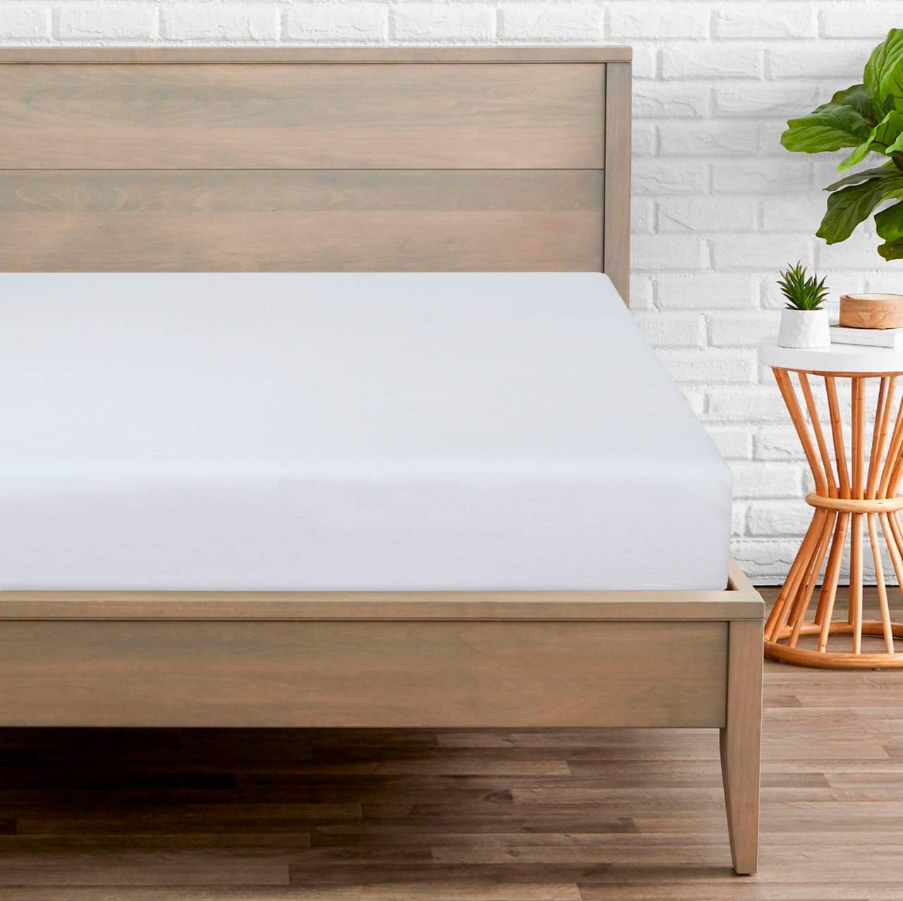 Linen Zone - 800 Thread - 100% Pure Egyptian Cotton - Super Soft - 7 Star Hotel Quality - 46CM / 18 Inch Ultra Deep Fitted Bed Sheet (White, Super King)