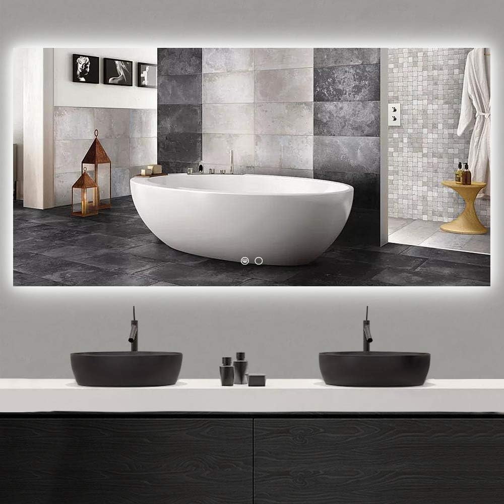 Amazoncom Keonjinn 72 X 36 Inch Led Backlit Mirror Bathroom Vanity Mirror Large Wall Mounted Dimmable Mirror Anti Fog Lighted Makeup Mirror Horizontal Vertical Kitchen Dining Amazoncom Keonjinn 72 X 36 Inch Led Backlit Mirror Bathroom Vanity Mirror Large Wall Mounted Dimmable Mirror Anti Fog Lighted Makeup Mirror Horizontal Vertical Kitchen Dining