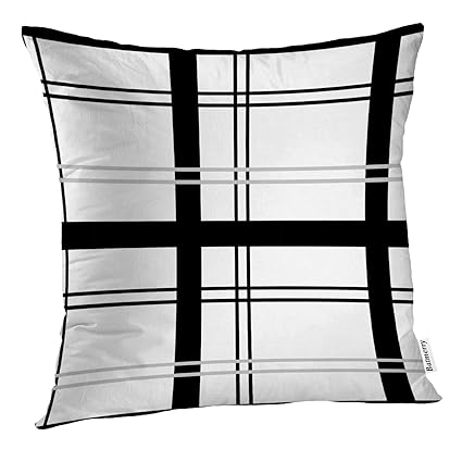 Amazon Com Batmerry Checkered Pillow Cover 18x18 Inch Blue And