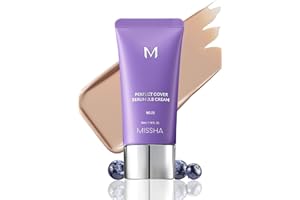 MISSHA M PERFECT COVER SERUM BB CREAM No.23 Natural Beige-Light/Medium with Cool/Neutral Undertone, BB Cream by Cardi B Pick, Skin Tint, Tinted Moisturizer, Skin Care Foundation Makeup, 1.18 Fl oz