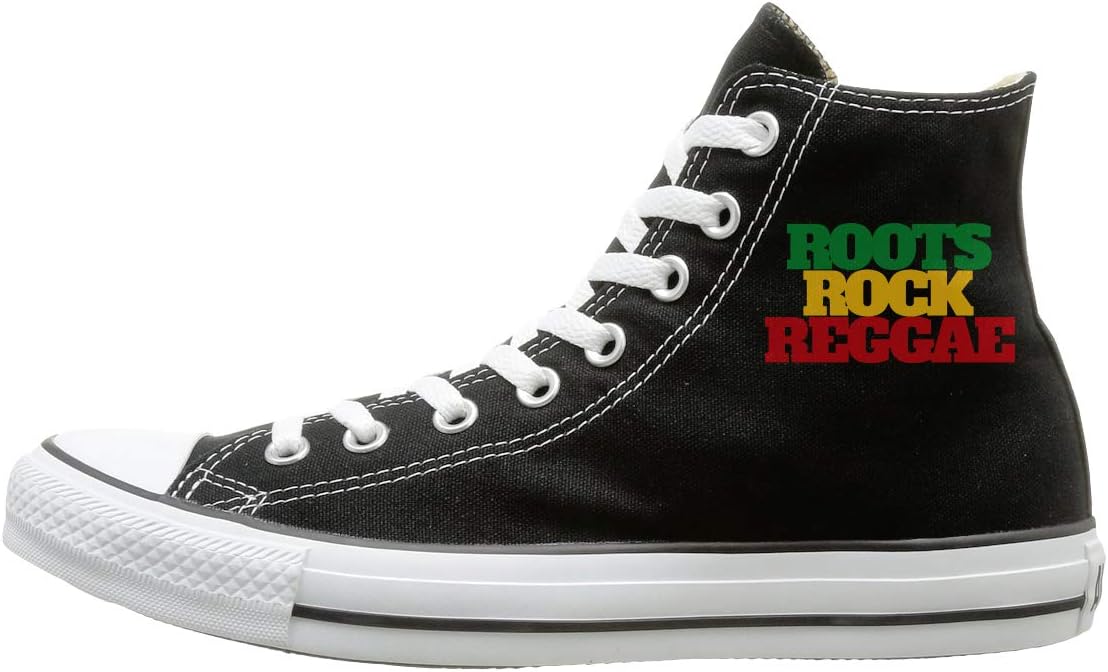 Roots Rock Reggae Rasta Unisex Canvas Shoes Classics Lace Ups High Top Canvas Sneakers