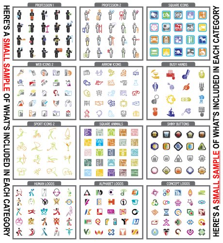 Icons-Logos-Symbols-Pictograms-Vector Clip Art-Clipart Images CD-ROM - Thumbnail 3