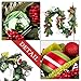 Valery Madelyn Pre-Lit 6 Feet Classic Collection Splendor Red Green White Christmas Garland with 20 LED Lights and Ball Ornaments for Front Door Window Fireplace Mantle Xmas Decor, Battery Operated