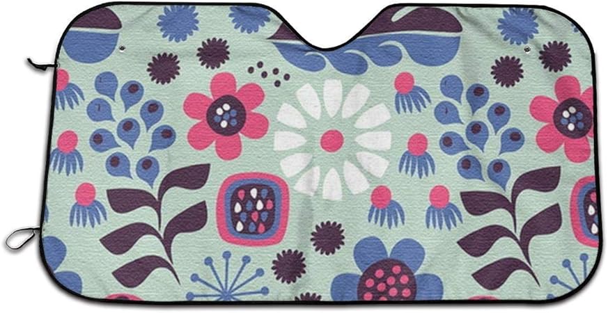 Amazon パネル 北欧 車サンシェード フロントシェード ガラス 車用遮光 サンシェード 紫外線対策 折りたたみ式 吸盤付き 遮熱 日焼け防止 汎用 車用品 サンシェード 車 バイク