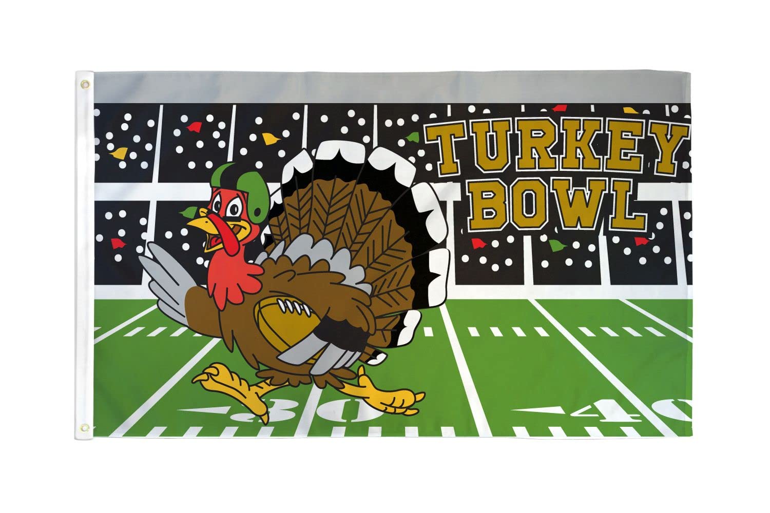 AZ FLAG - Turkey Bowl Flag - 3x5 Ft - 100D Polyester Superbowl Banner with Two Metal Grommets - Fade Resistant - Vivid Colors - 3' x 5' Feet - 150x90 Cm
