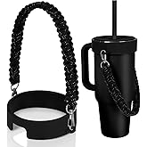 Greant Glitter Braided Handle for HydroFlask Tumbler Handle 40 oz & 32oz, Bling Handles for Stanley 40oz, Strap for HydroJug 40oz Tumblers, Anti-Slip Carrying Strap for BruMate 40 oz, Detachable