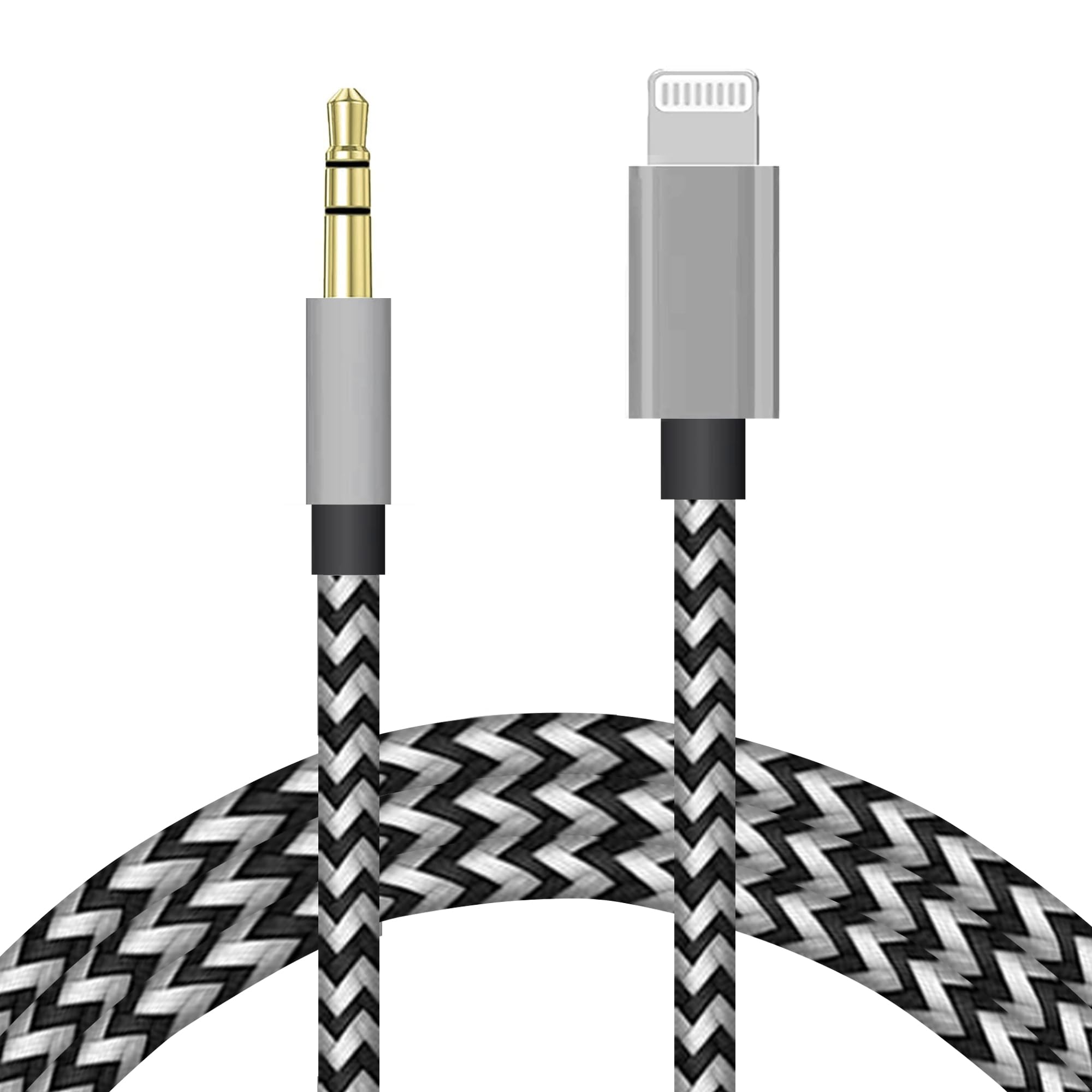 Photo 1 of Fonestuff [Apple MFi Certified Aux Cord iPhone Lightning to 3.5 mm Headphone Jack Adapter Male Aux Stereo Audio Cable for Car Speaker for iPhone 14/13/12/11/XS/XR/X/8/7,3.3ft Nylon Braided
