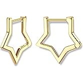 MILACOLATO Solid 925 Sterling Silver Small Hoop Earrings for Women 14K Gold Filled Geometric Huggie Hoop Earrings Hypoallergenic Triangle Rectangle Heart Star Oval Hoop Earrings for Women Trendy Jewelry Gifts