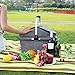 YONOVO 22L Folding Picnic Basket Large Insulated Bag Waterproof for Gathering Travel Camping BBQ (Grey-House Shape-1)
