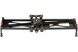 Flycity 2ft/24inch Auto Pan Ball Bearing Slider for Video Cameras up to 20kg /44lb | 2-Axis Extra Smooth 3-in-1 Slider Delive