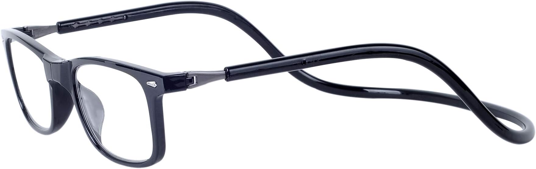 Magnetic Reading Glasses Black for Men & Women +3.50(70-74 Years) Foldable Adjustable Neck Hanging Presbyopia for Reading, Computer, Evening Use, Reduce Eye Strain