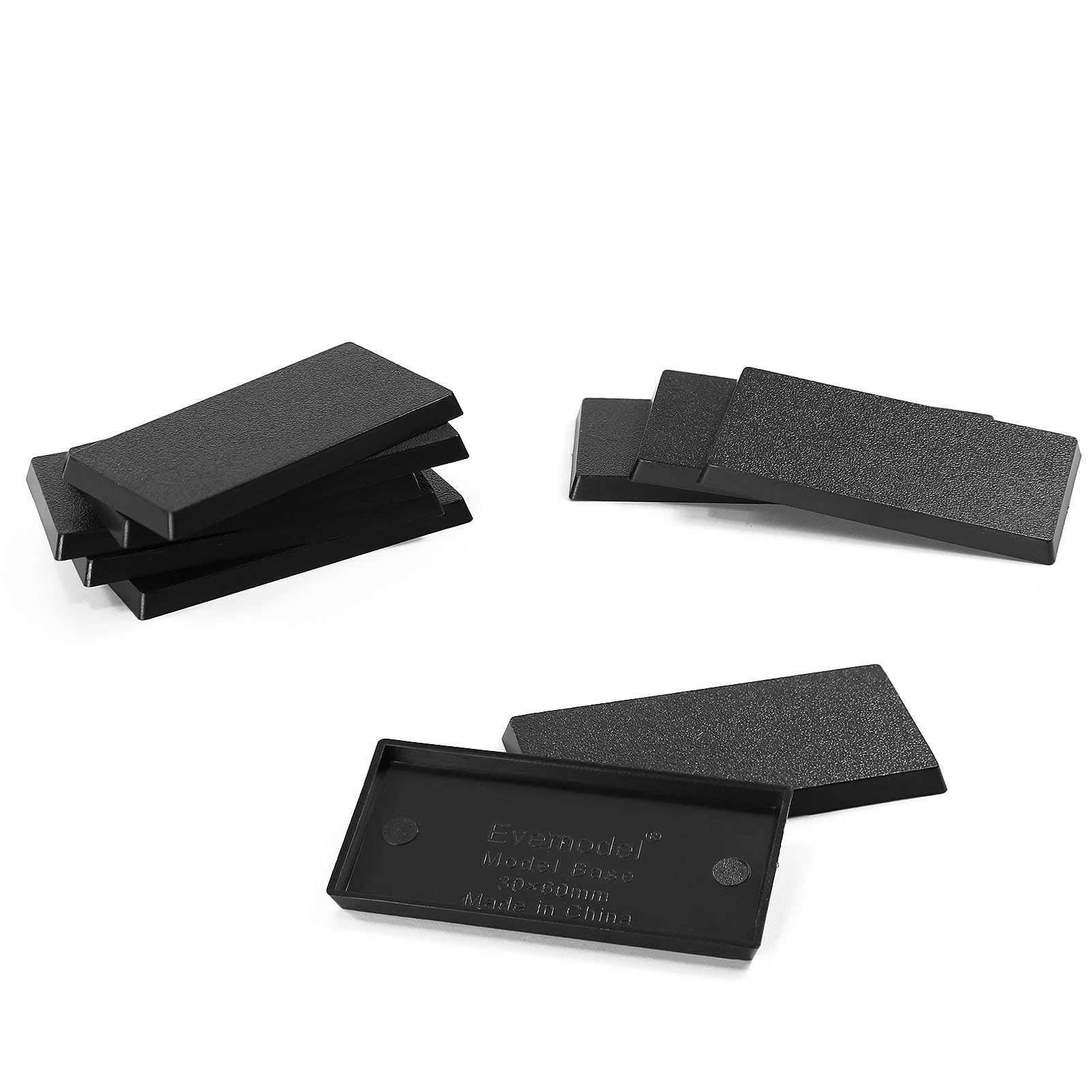 Evemodel Rectangular base model base made of plastic for figures or miniatures for war games table decoration (10pcs 30*60mm)