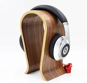 Hêtre Argenté Support De Casques'écoute En Bois, Alliage'aluminium