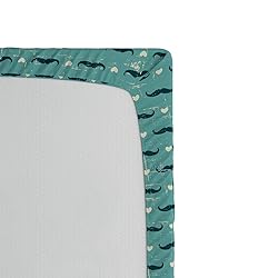 Ambesonne Hipster Fitted Sheet, Mustaches Little