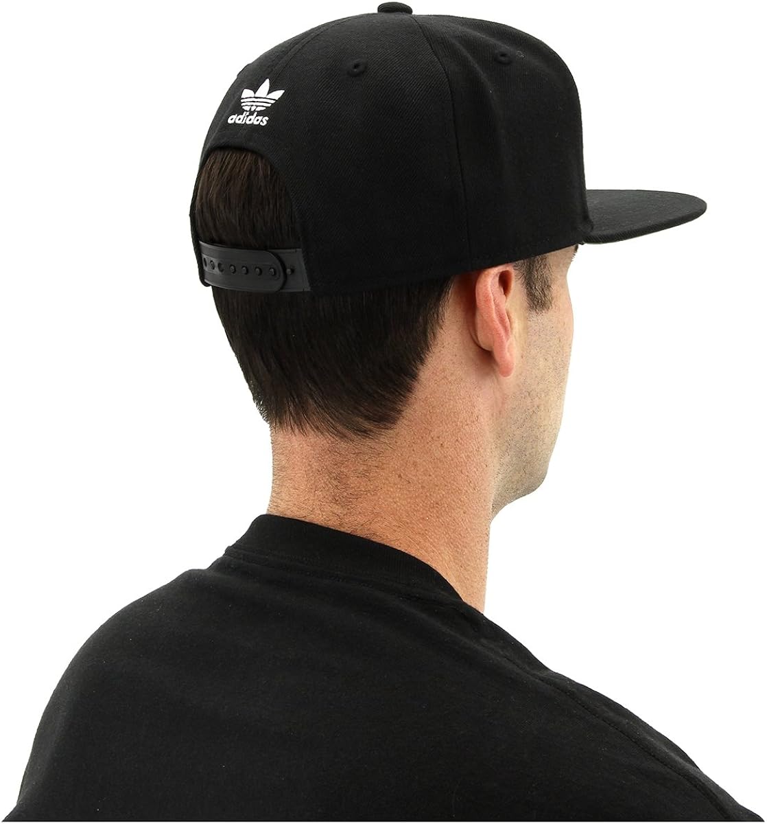 adidas Men's Originals Trefoil Chain Snapback, Black/White, One Size: Clothing
