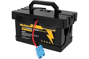 LETOOM 24V 7Ah Lithium Battery Compatible for Dynacraft Realtree 24V UTVs Ride-On Toys & Cars,Replacement for 12FM7 Battery