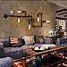 BAYCHEER HL371017 Industrial Retro Vintage Style Farmhouse Industry Steam Punk Water Pipe Wall Sconce Wall Light lamp with use 5 Each 40w E26 Bulbs
