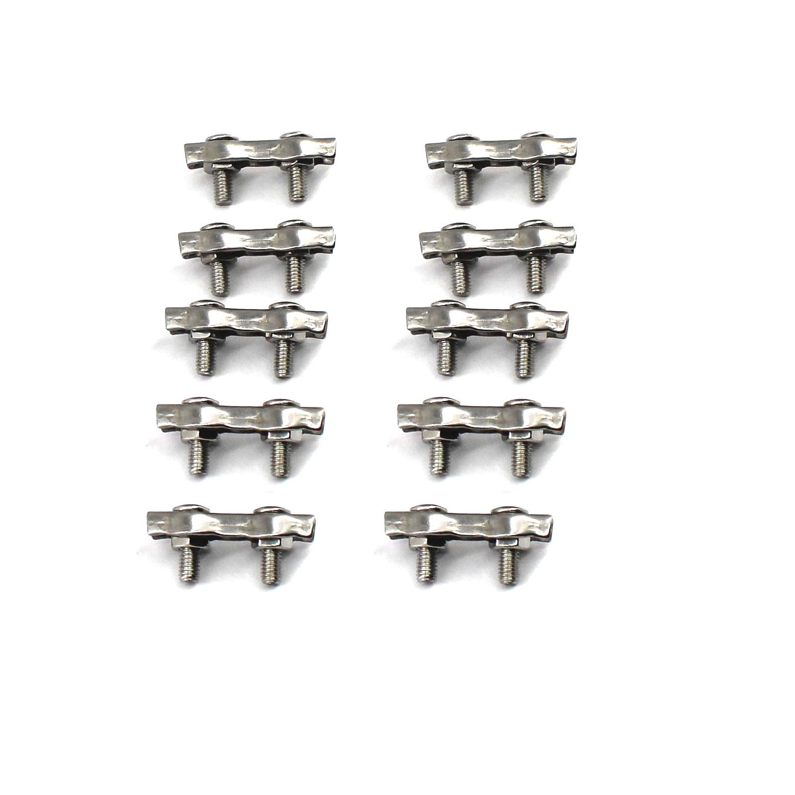 304 stainless steel wire rope clip cable rope double clamp M3 pack of 10 pieces