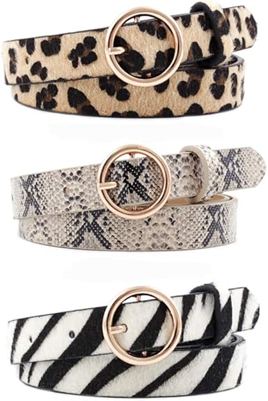 snake print waist belt