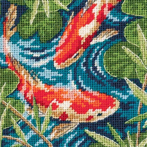 Dimensions Needlecrafts Needlepoint, Koi Pond