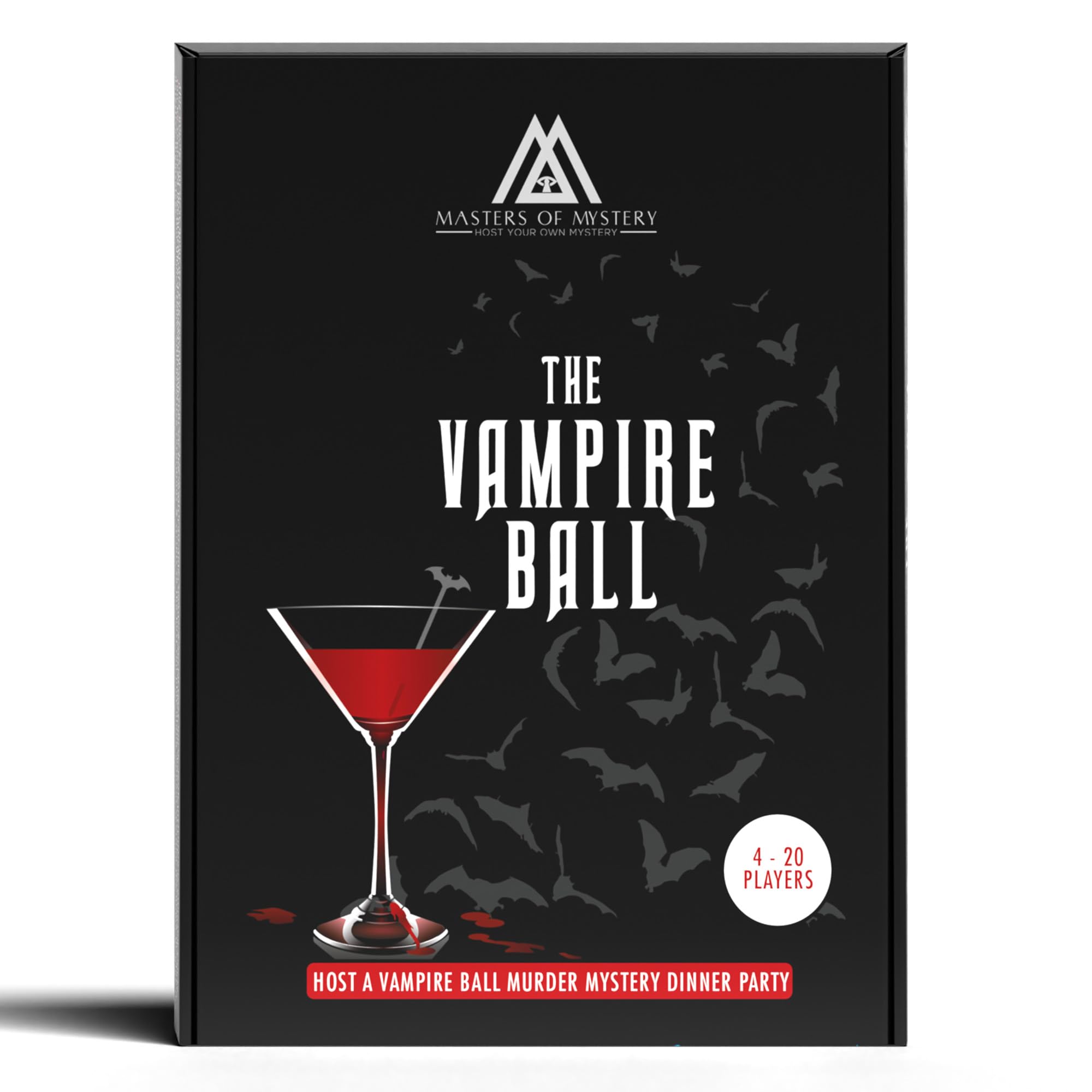Replay-able Vampire Ball Murder Mystery Dinner Party Game for Up to 20 Adults - Host A Halloween Game Night - Dracula Themed - V2 English 4-20 Players