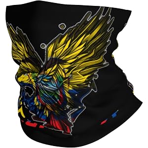 Eagle Ecuador Ecuadorian Ecuadorean Flag Neck Gaiter Face Mask for Men Women, Seamless Bandana Balaclava Headband Head Wrap f