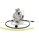 WOOSTAR 30mm Carburetor with Throttle Cable Replacement for YZ250F KX250F RMZ250 CRF250R CRF450R Lectron 2 Stroke Power Jet Carburetor 250cc 300cc 350cc 400cc 450cc Motorcycle