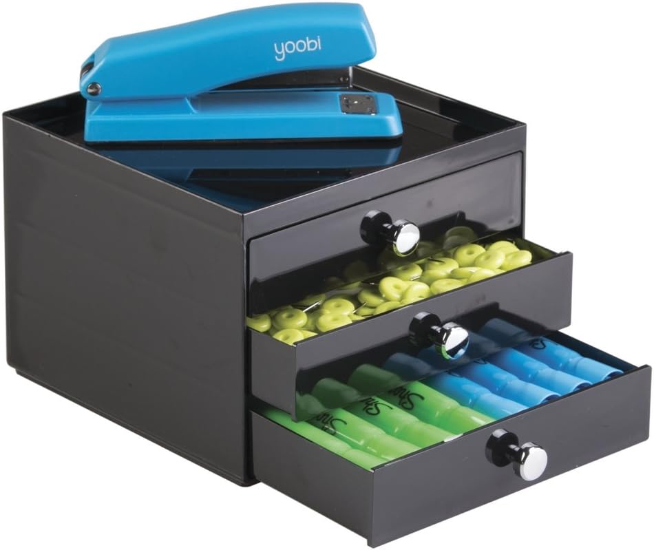 mDesign Office Supplies Desk Organizer for Pens, Pencils, Markers