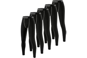 ATTIQOZI Youth Boys' Compression Leggings Pants Tights for Sports Boys Athletic Leggings Workout Base Layer Pants