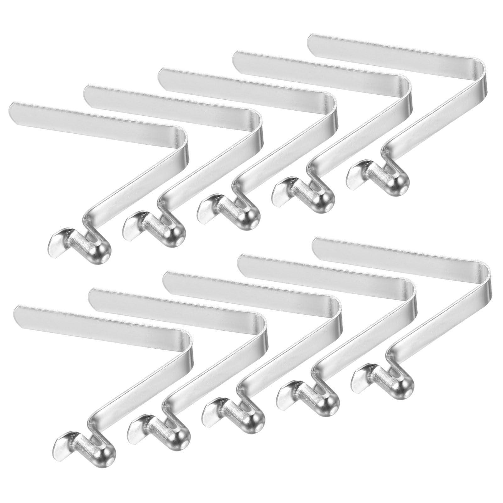 Photo 1 of PATIKIL 6.5x4mm Kayak Paddle Snaps, 10 Pack Tent Pole Clips Steel V Shaped Single Pin Push Button Spring Clips Lock Tube Pole Clips for Camping Awning
