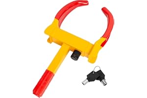Berry Universal Wheel Lock | Heavy Duty Wheel Lock Anti-Theft with 2 Keys | Easy Portable Tire Padlock | Adjustable Wheel Loc